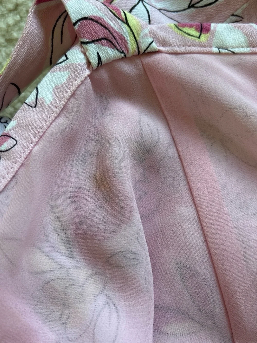 LOFT Pink Floral Y2K Empire Mini Dress 4P - Picture 4 of 7